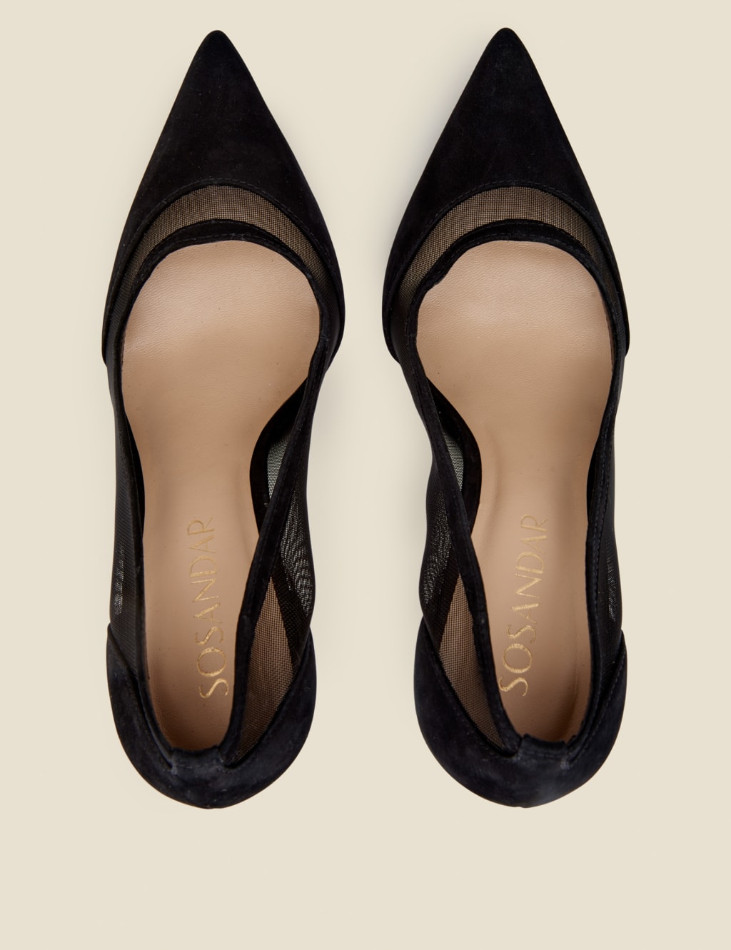 Black mesh court shoes best sale