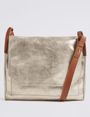 Metallic hot sale messenger bag