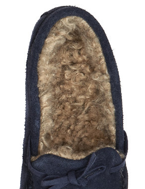 Suede Moccasin Slippers Image 2 of 5
