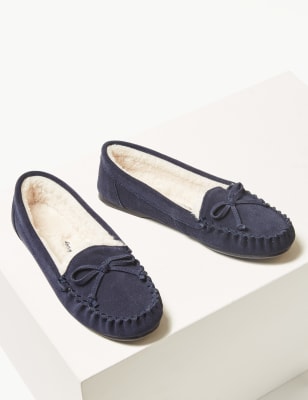 suede moccasin slippers