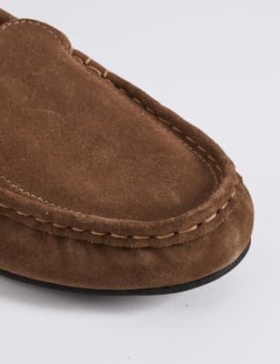 lejer fejl Meddele Suede Moccasin Slippers with Thinsulate™ | M&S Collection | M&S