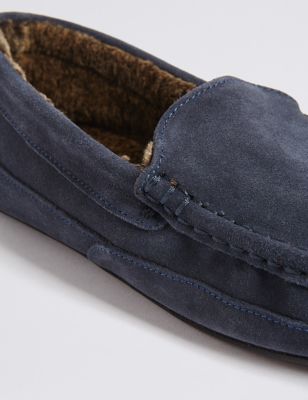 Suede Moccasin Slippers M&S Collection | M&S