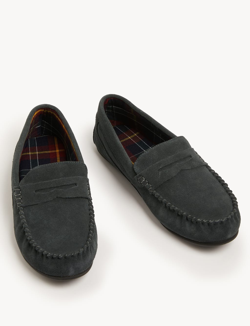 Suede Moccasin Slippers M S Collection M S
