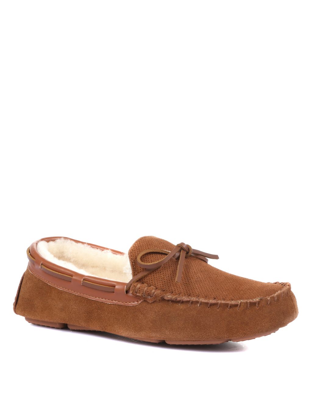 Suede Moccasin Slippers 1 of 6