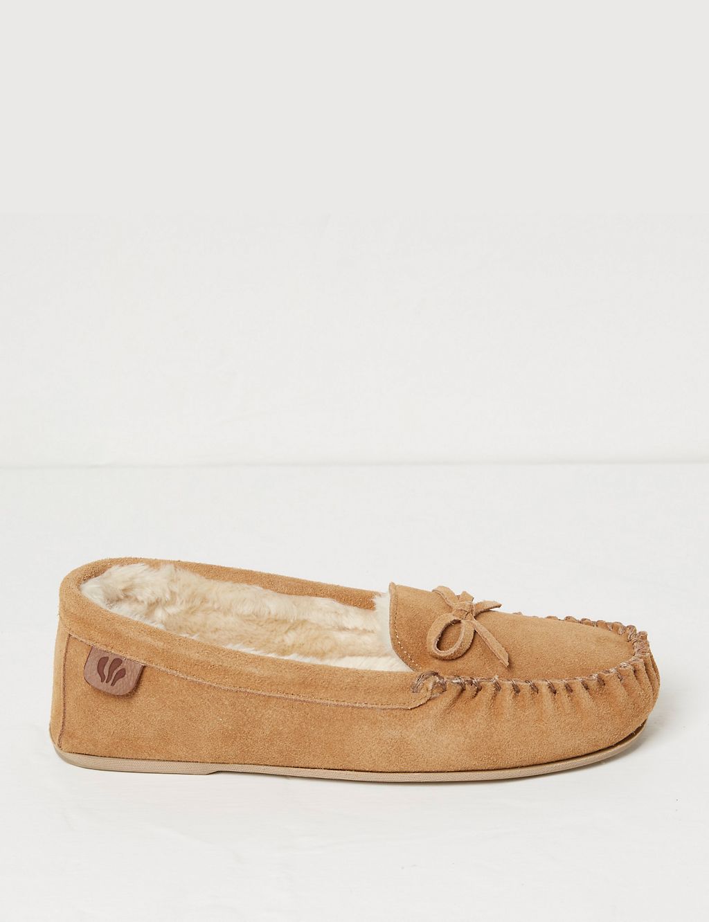 Suede Moccasin Slippers 1 of 2