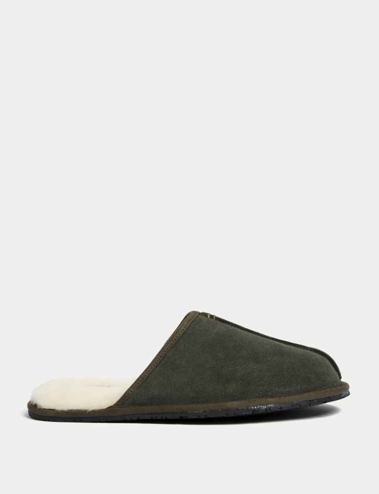Suede Mule Slippers with Freshfeet™ 1 of 4