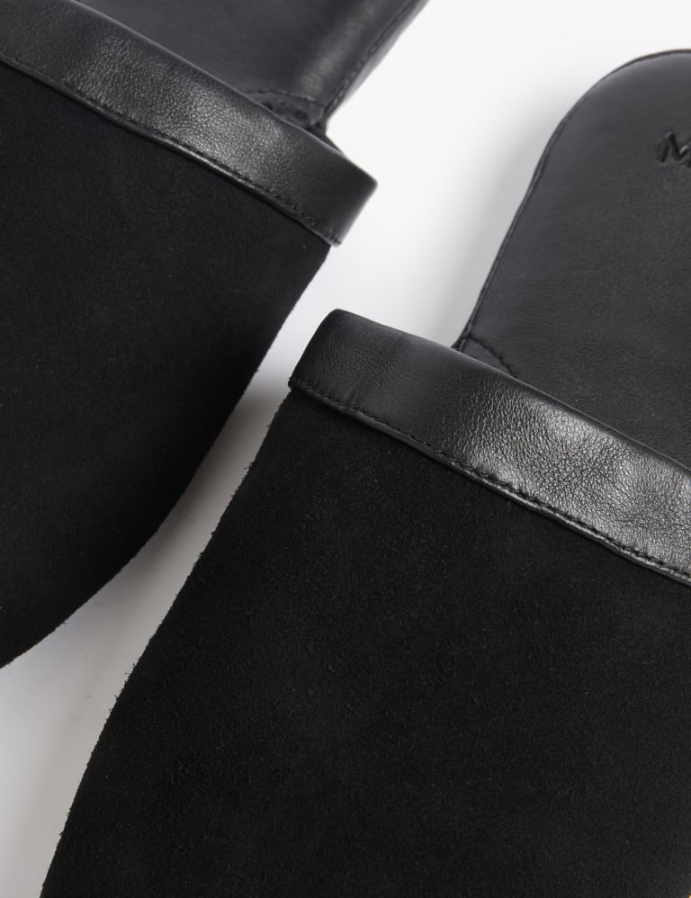 Suede mule slippers mens on sale