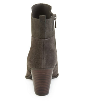 Suede Panelled Ankle Boots with Stain Away™ Image 2 of 5