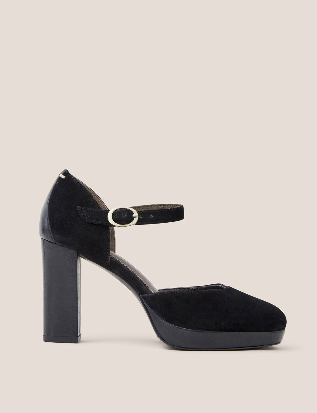 Suede Platform Court Shoes | White Stuff | M&S
