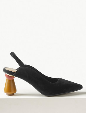 Suede Slingback Shoes Image 2 of 5