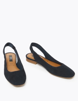 Suede cheap slingback flats