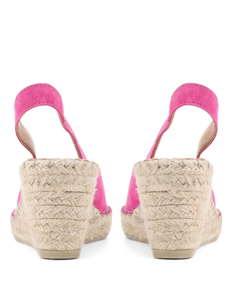 Suede Slingback Wedge Sandals 5 of 7