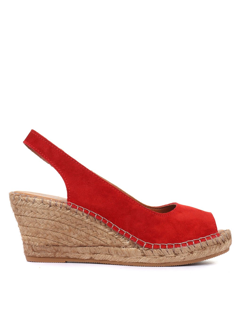 Suede Slingback Wedge Sandals 5 of 7