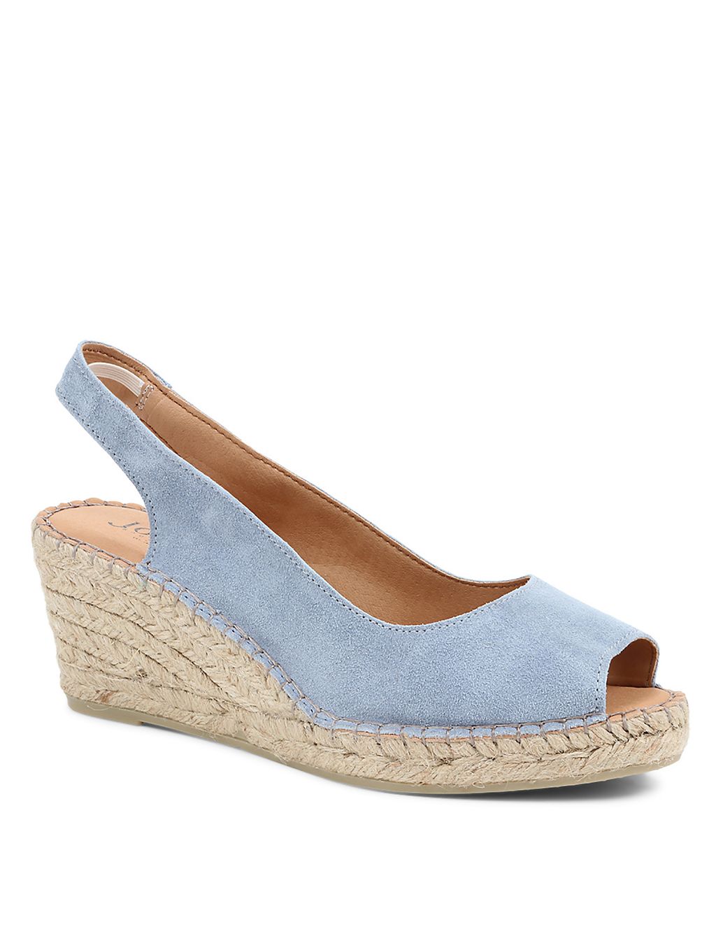 Suede Slingback Wedge Sandals 6 of 7