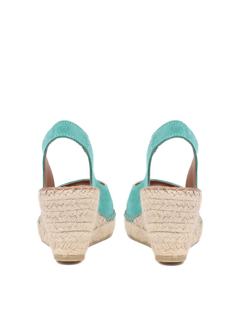 Suede Slingback Wedge Sandals 7 of 8