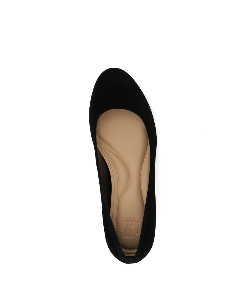 Suede Slip On Block Heel Court Shoes 4 of 4