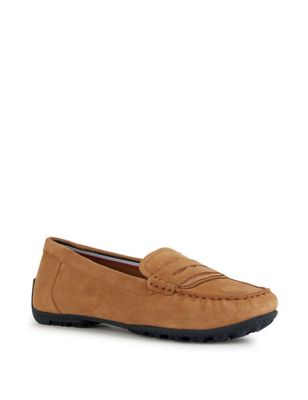 Suede Slip On Flat Loafers Image 2 of 6