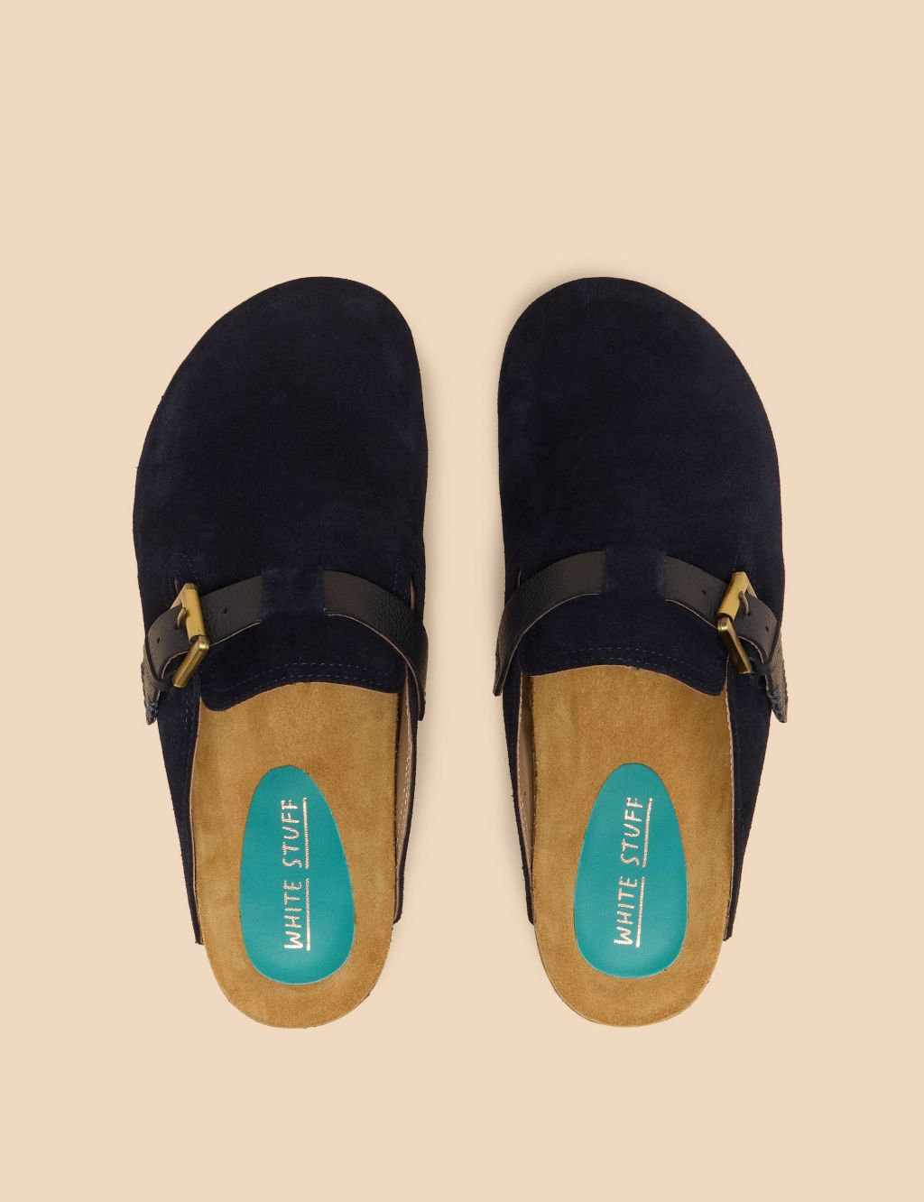 Suede Slip On Flat Mules 2 of 4