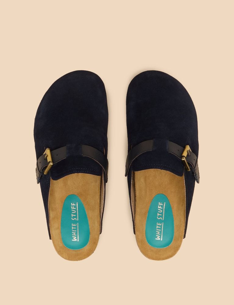 Suede Slip On Flat Mules 3 of 4