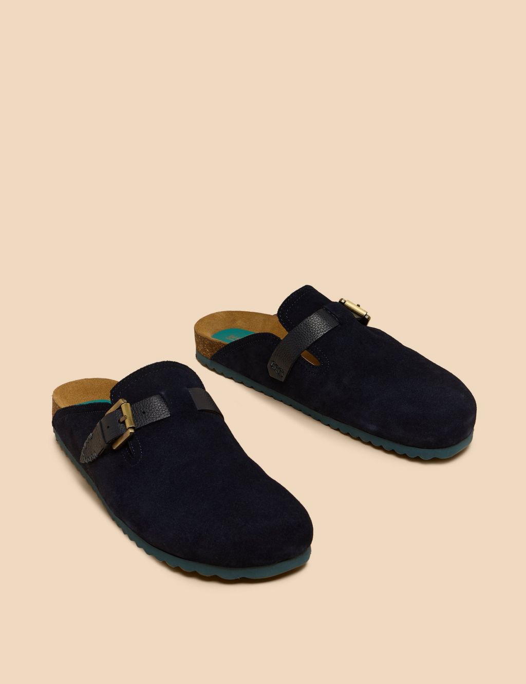 Suede Slip On Flat Mules 1 of 4