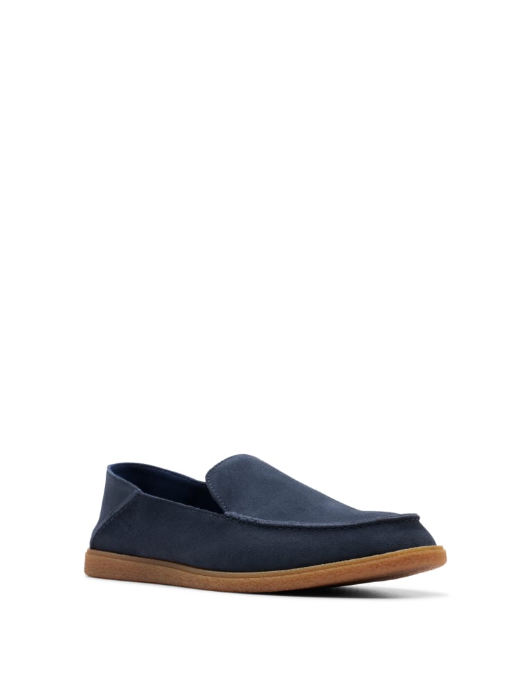 Suede Slip On Loafers