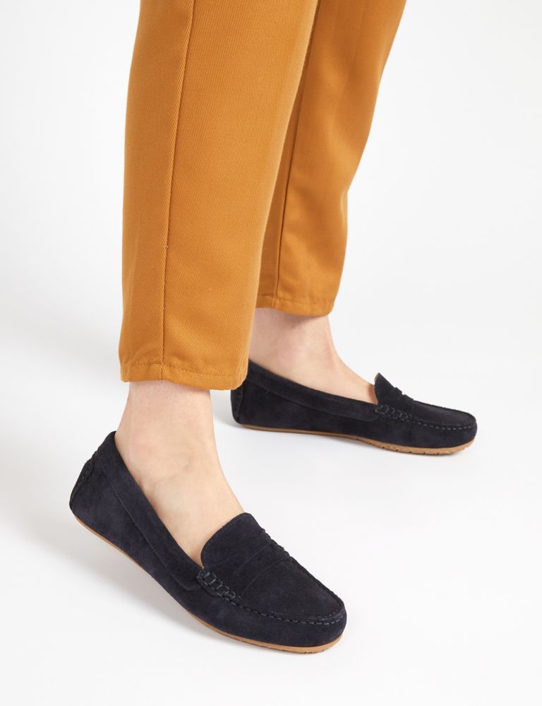 Suede Slip On Loafers 1 of 7