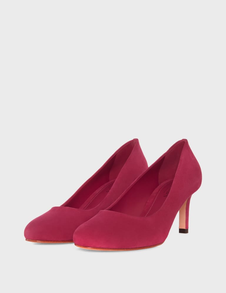 Suede Slip On Stiletto Heel Court Shoes