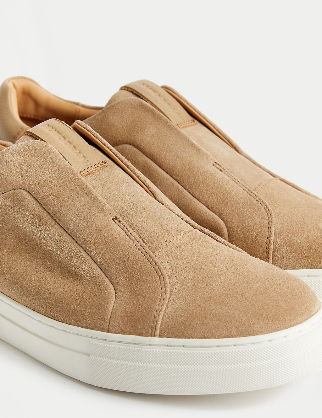 Suede Slip On Suede Trainers with Freshfeet™ 2 of 4