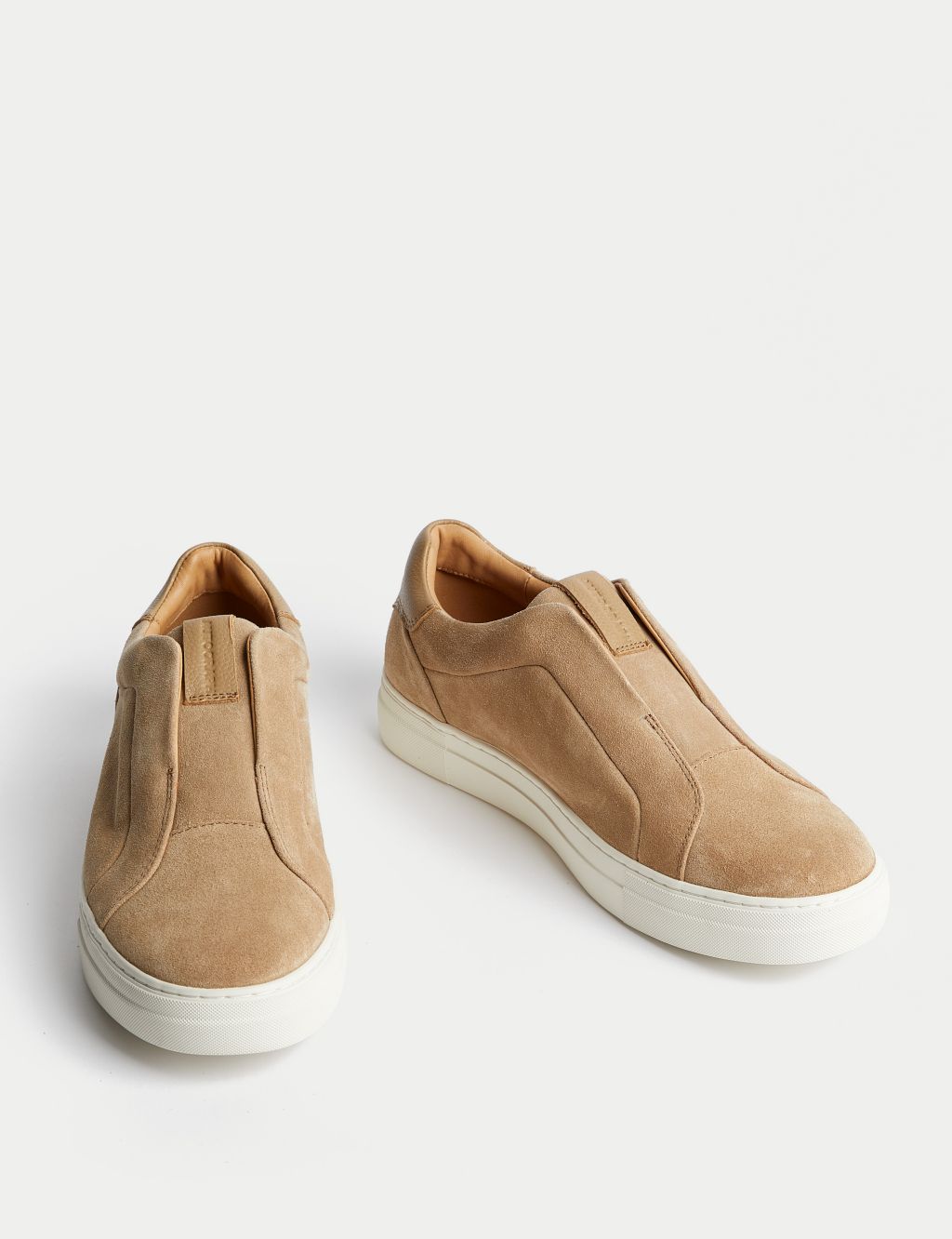 Suede Slip On Suede Trainers with Freshfeet™ 1 of 4
