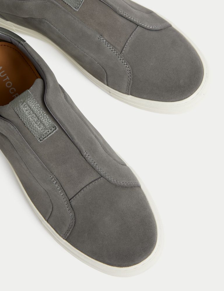Suede Slip On Suede Trainers with Freshfeet™ 3 of 5