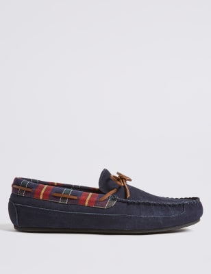 Mens moccasin slippers discount marks and spencer