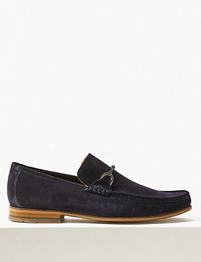 Suede Slip-on Snaffle Loafers Image 2 of 5