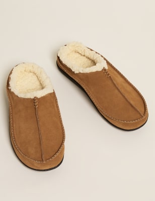 mens suede slippers