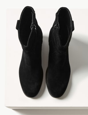 Black suede slouch outlet ankle boots