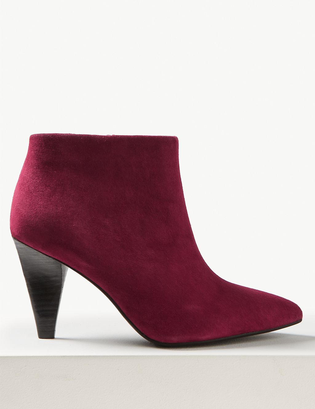 Suede Smart Point Ankle Boots 1 of 6