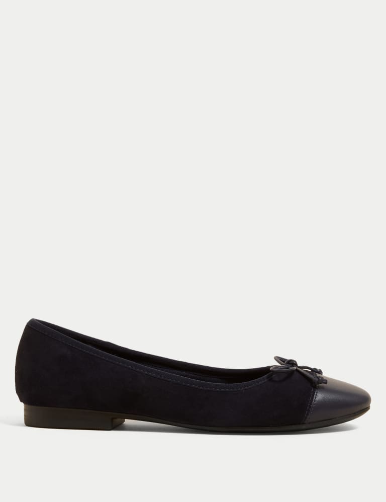 Suede sale ballerina shoes