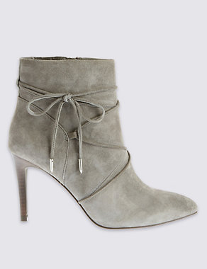 Suede Stiletto Ankle Boots with Insolia® Image 2 of 6