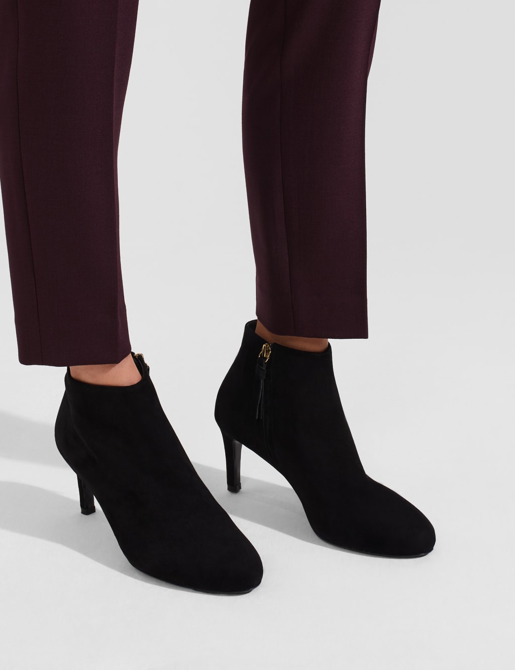 Suede Stiletto Ankle Boots