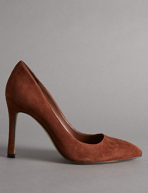 Suede Stiletto Court Shoes with Insolia® Image 2 of 6