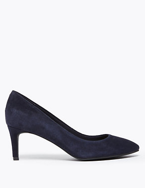 Suede Stiletto Heel Court Shoes Image 2 of 5