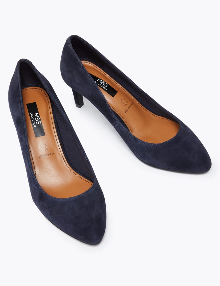 M&s navy cheap court shoes