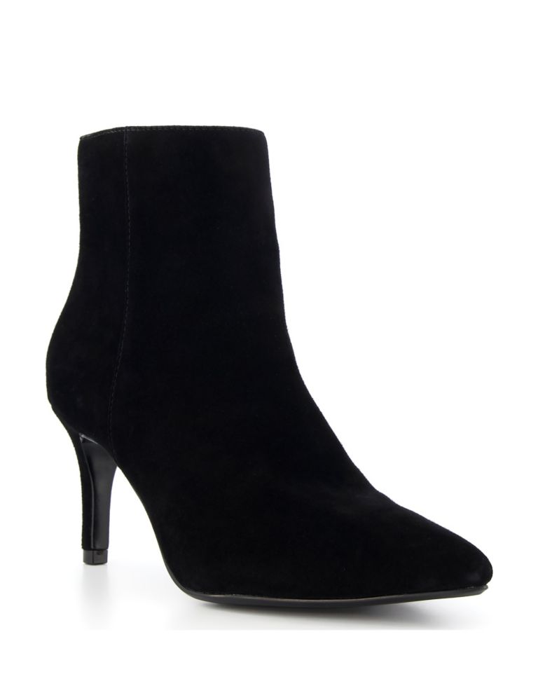 Suede Stiletto Heel Pointed Ankle Boots 2 of 4