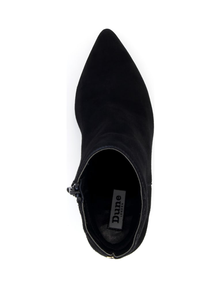 Suede pointed boots top