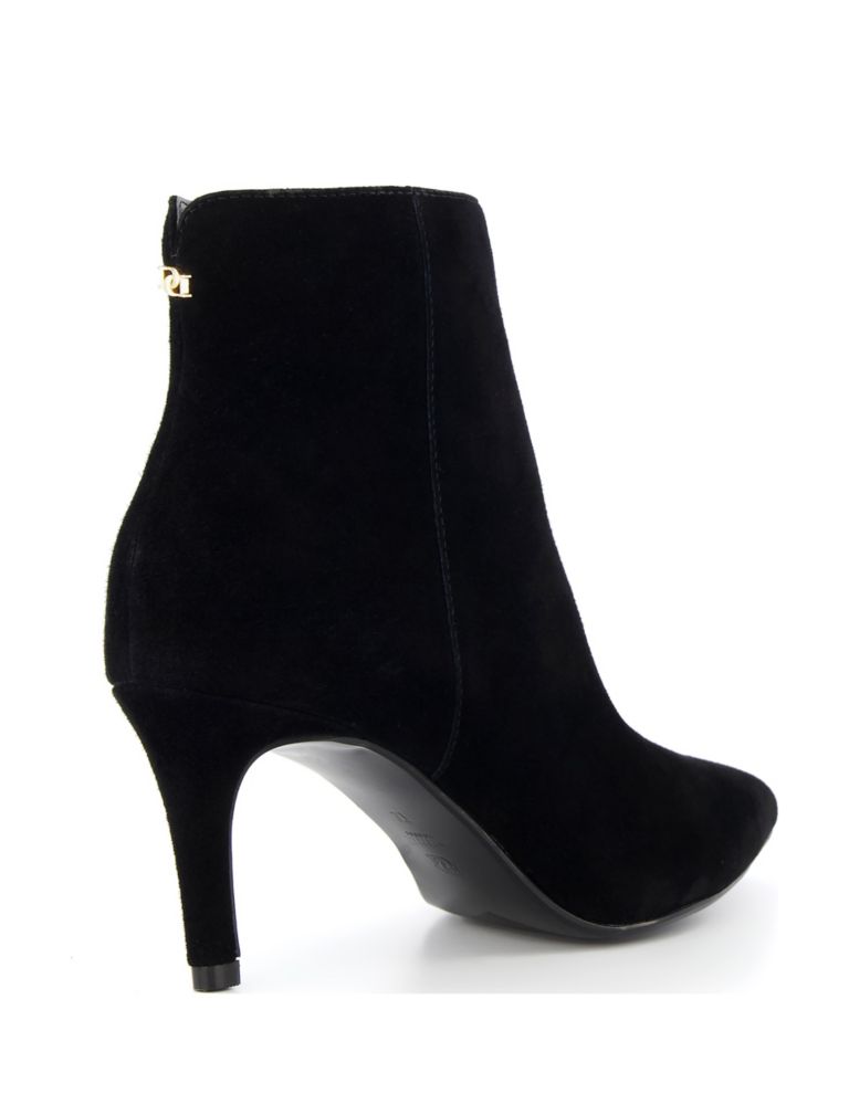 Suede Stiletto Heel Pointed Ankle Boots 4 of 4