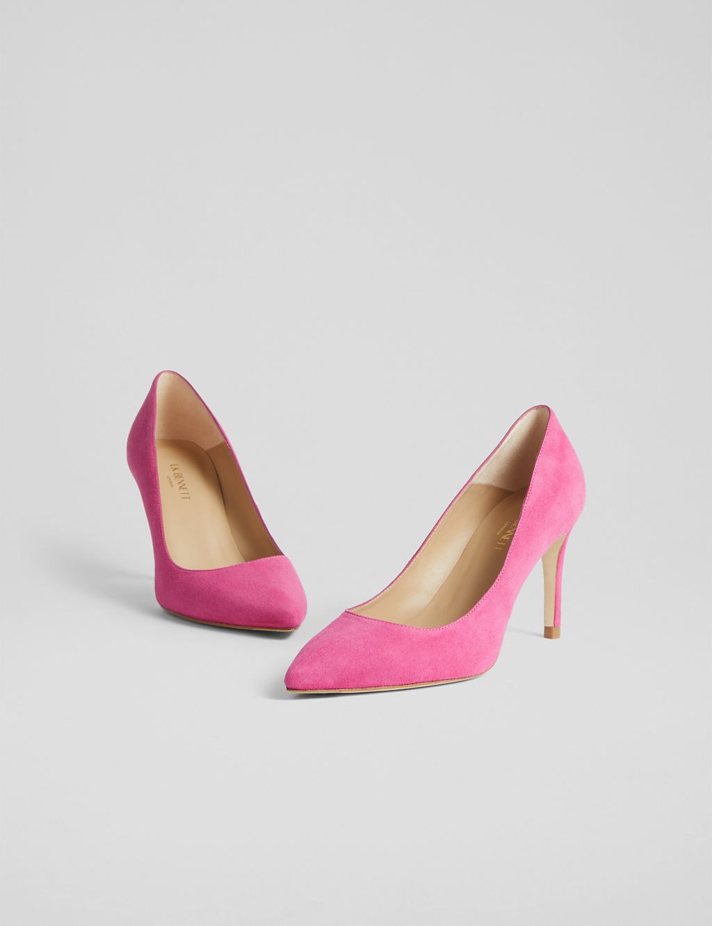 Suede Stiletto Heel Pointed Court Shoes 1 of 3