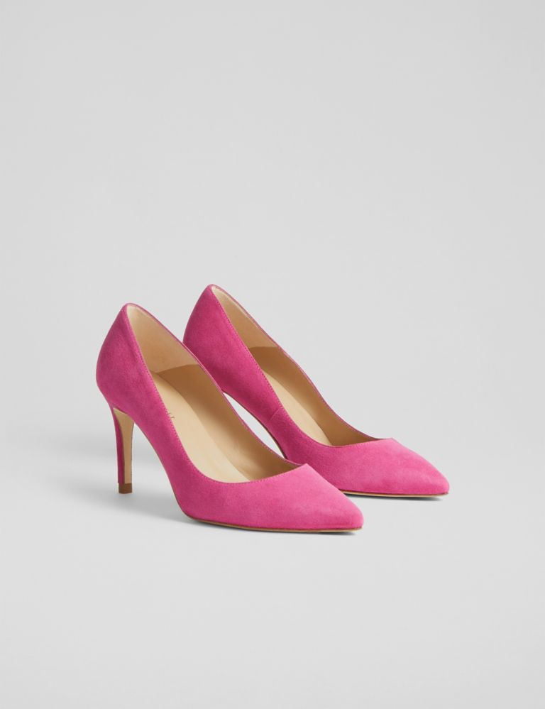 Suede Stiletto Heel Pointed Court Shoes 3 of 3