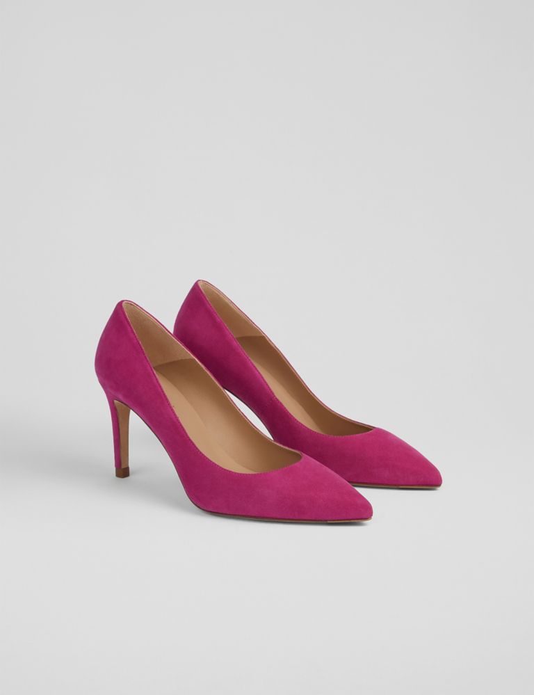 Suede Stiletto Heel Pointed Court Shoes 2 of 4