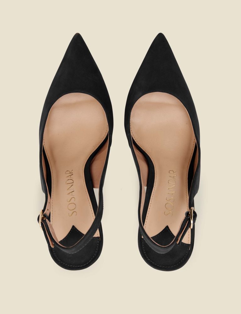 Suede Stiletto Heel Pointed Court Shoes 3 of 4