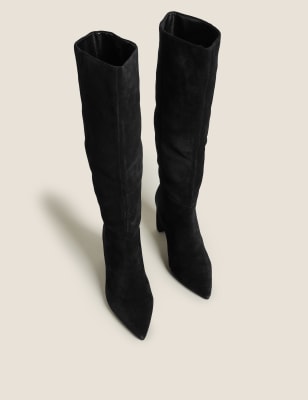 Pointy on sale suede booties