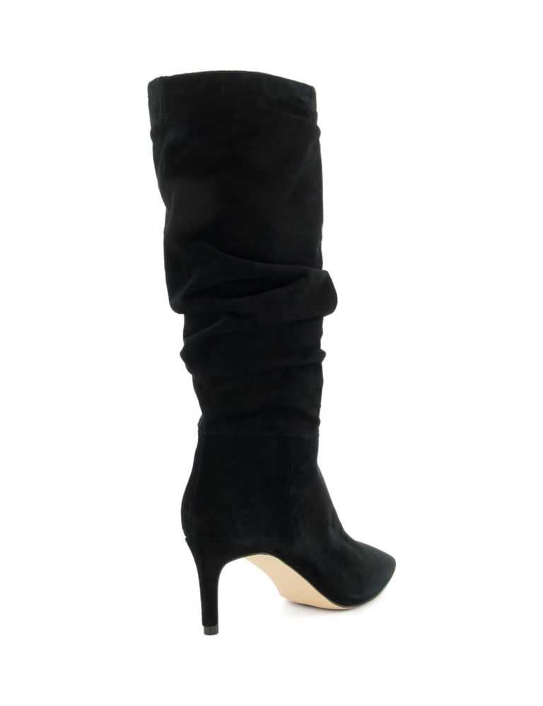 Suede Stiletto Heel Pointed Knee High Boots 3 of 4